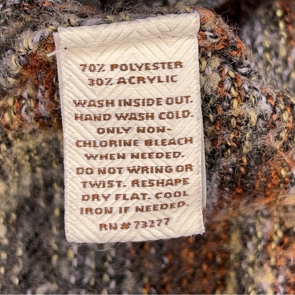 MEDIUM SONOMA BEIGE PRINT KNIT SWEATER LONG SLEEVE OPEN FRONT - Picture 11 of 11